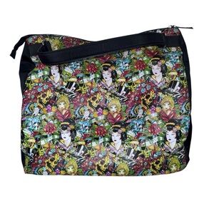 Ed Hardy Christian Audigier Geisha Kiss of Death True to My Love Tote Bag